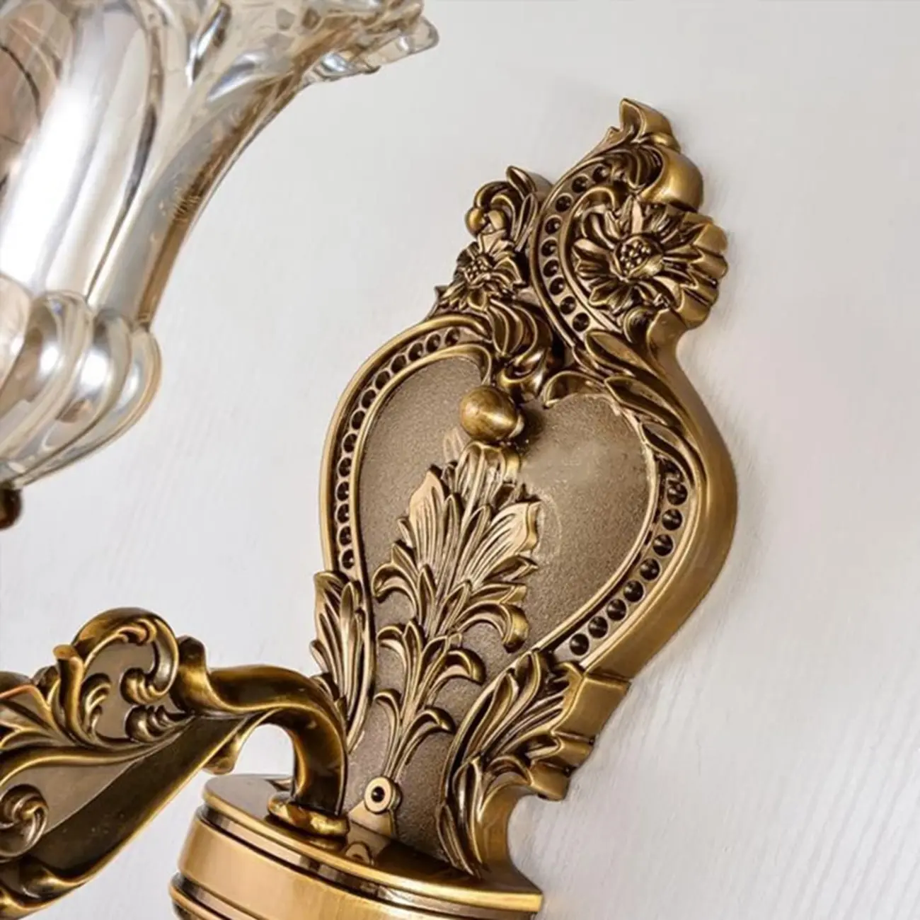 Vintage Brass Crystal Wall Sconce for Indoor Decor Image - 18 | homeyfad