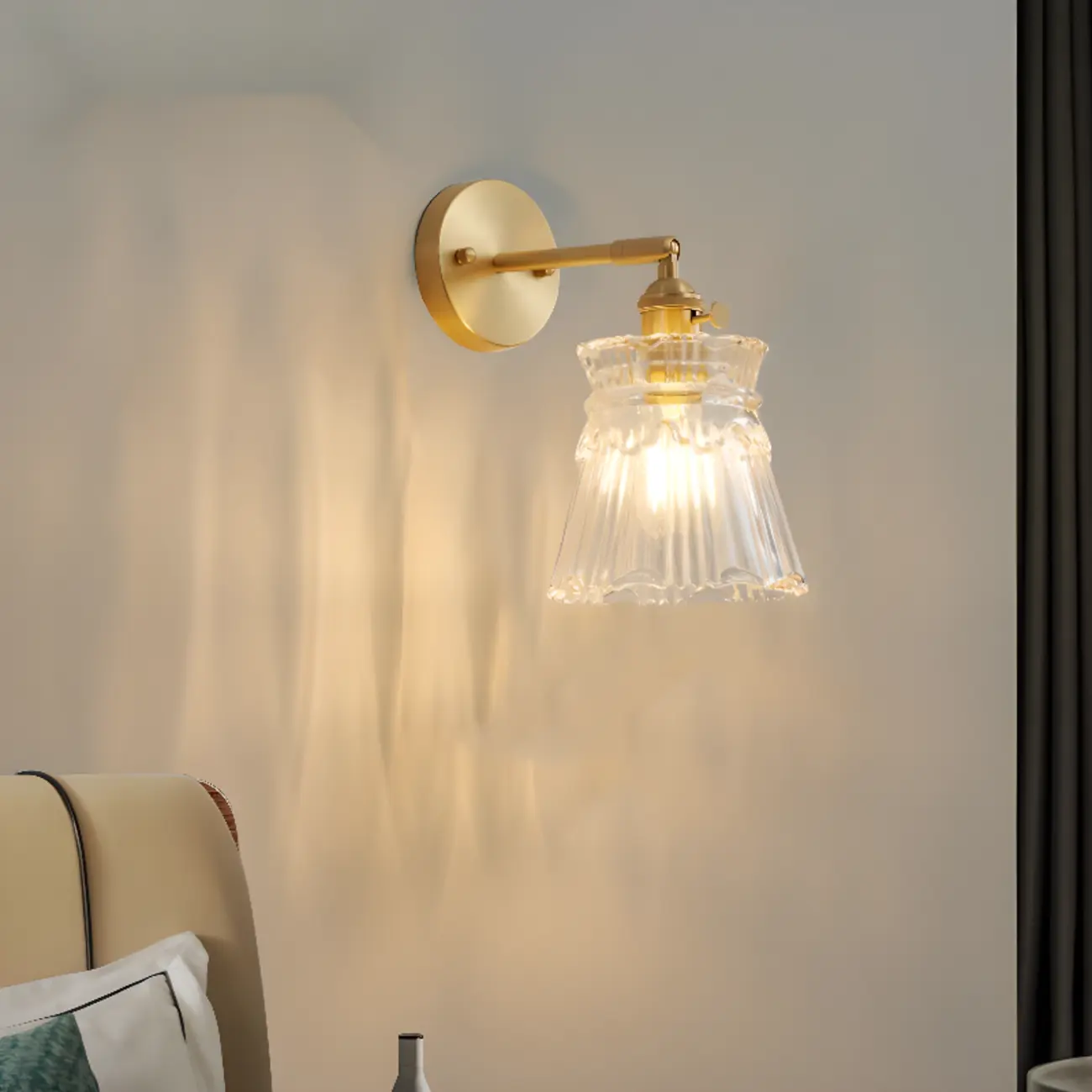 Modern Mini Brass LED Wall Sconce for Residential Use | homeyfad
