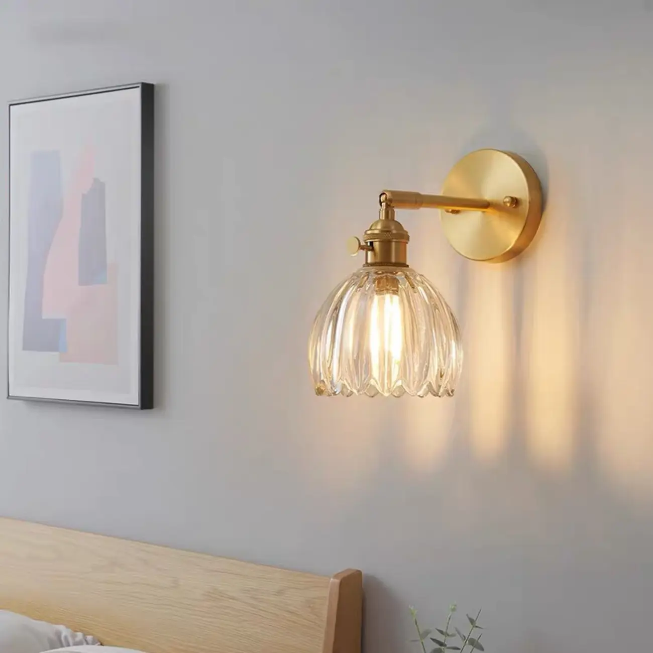 Modern Mini Brass LED Wall Sconce for Residential Use | homeyfad