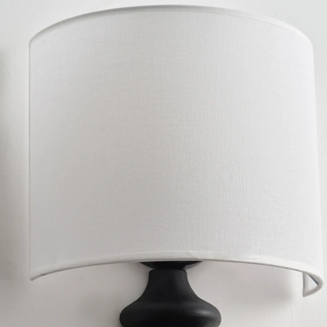 21"H Modern Geometric Wooden Wall Sconce with Fabric Shade | homeyfad