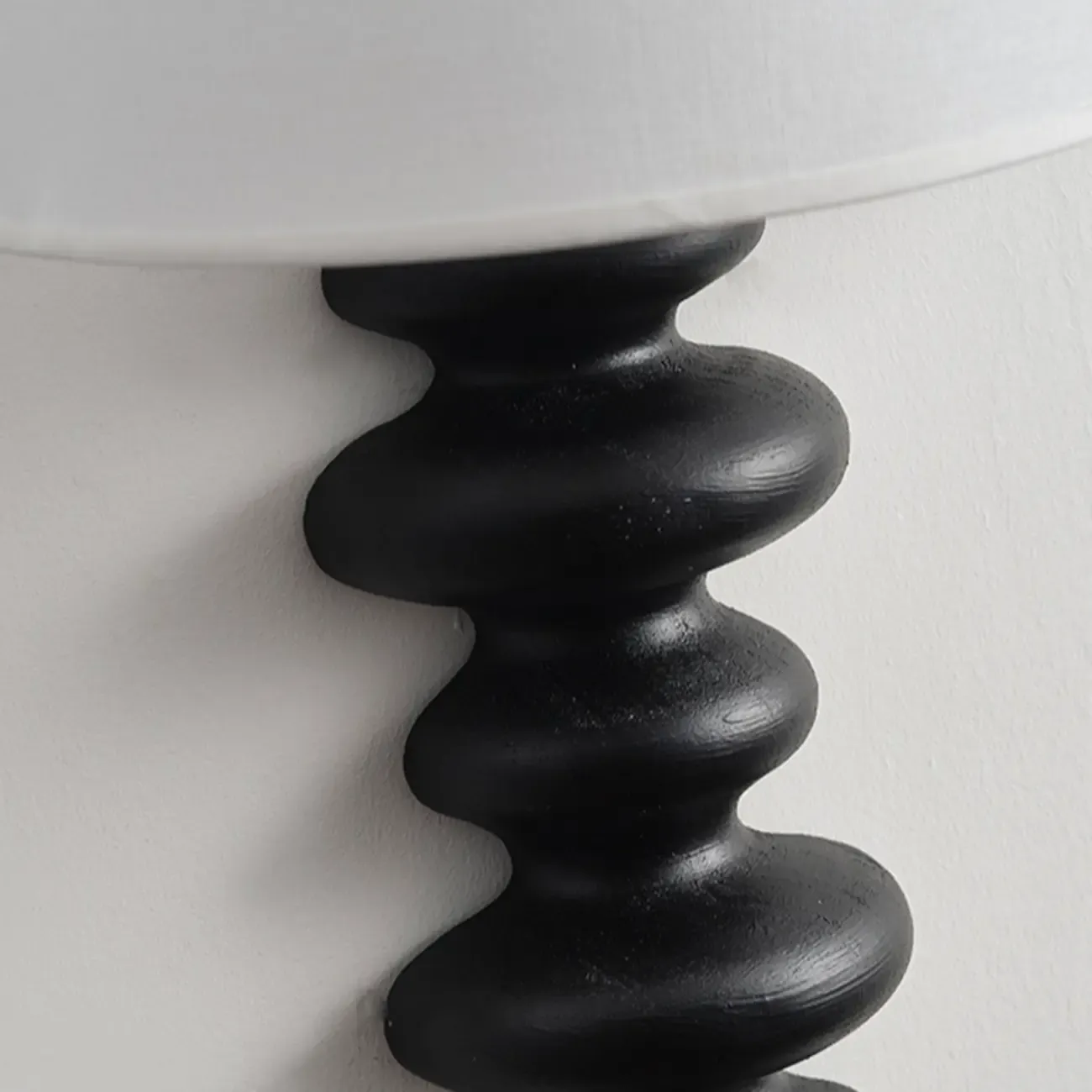 21"H Modern Geometric Wooden Wall Sconce with Fabric Shade