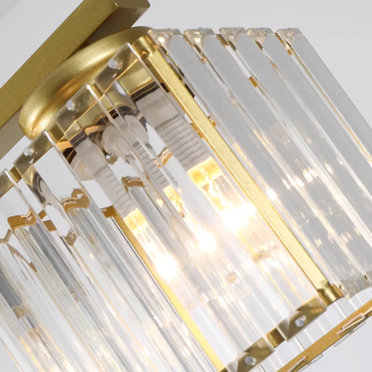 Golden 3-Light Glass LED Square Island Pendant Light | homeyfad