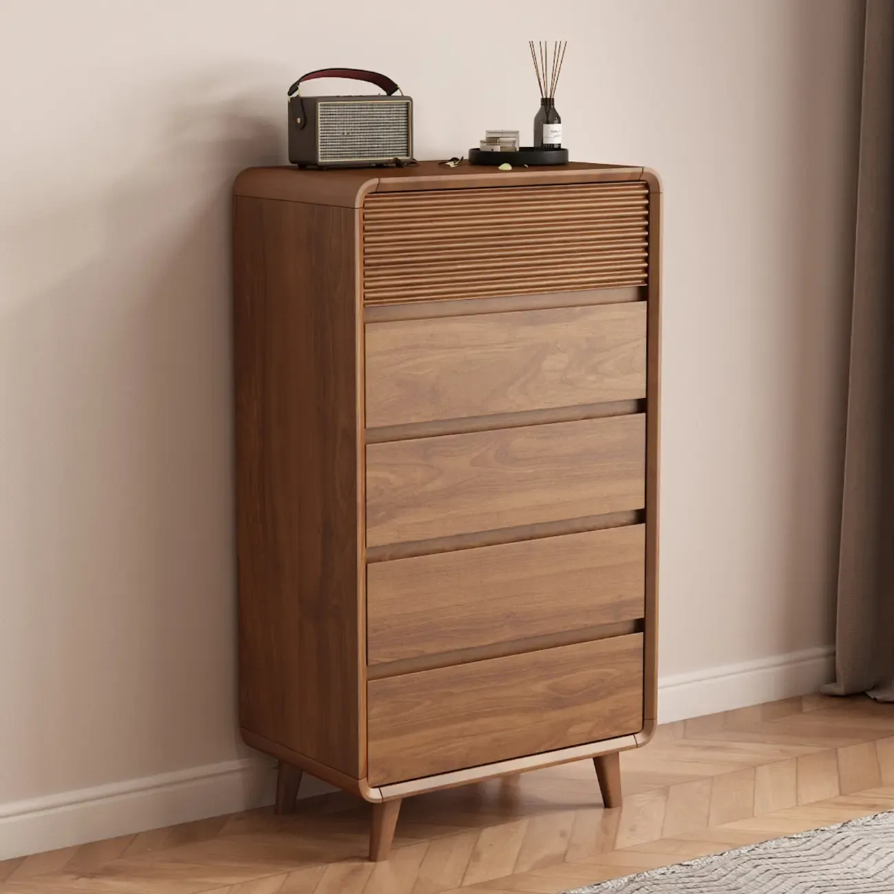 Mid-Century Modern 6-drawer Wood Freestanding Dresser Image - 2