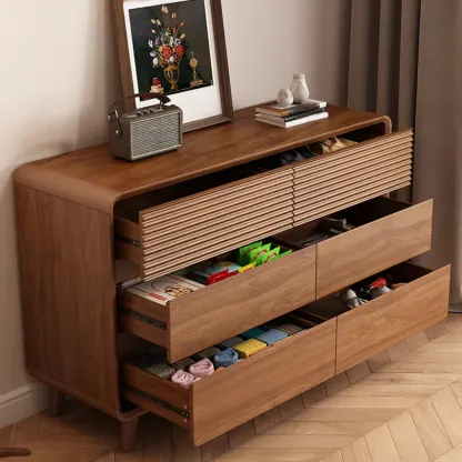 Mid-Century Modern 6-drawer Wood Freestanding Dresser Image - 4