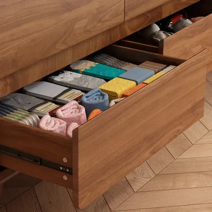 Mid-Century Modern 6-drawer Wood Freestanding Dresser Image - 9