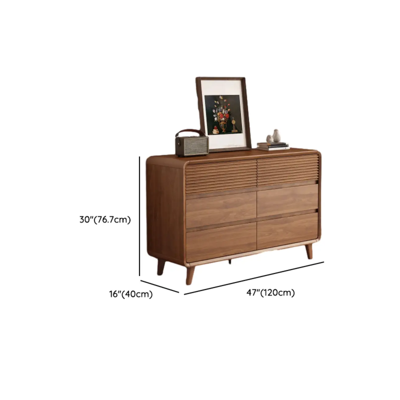 Mid-Century Modern 6-drawer Wood Freestanding Dresser Image - 14 | homeyfad