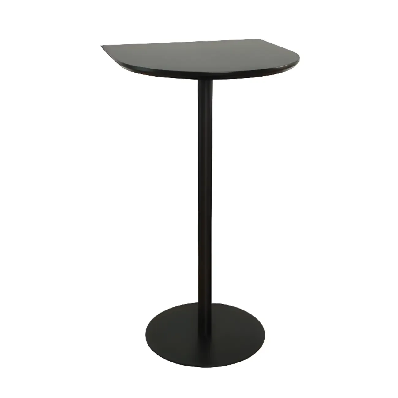 Minimalist Square Black Bar Table Metal Base for 2 Seats Image - 2