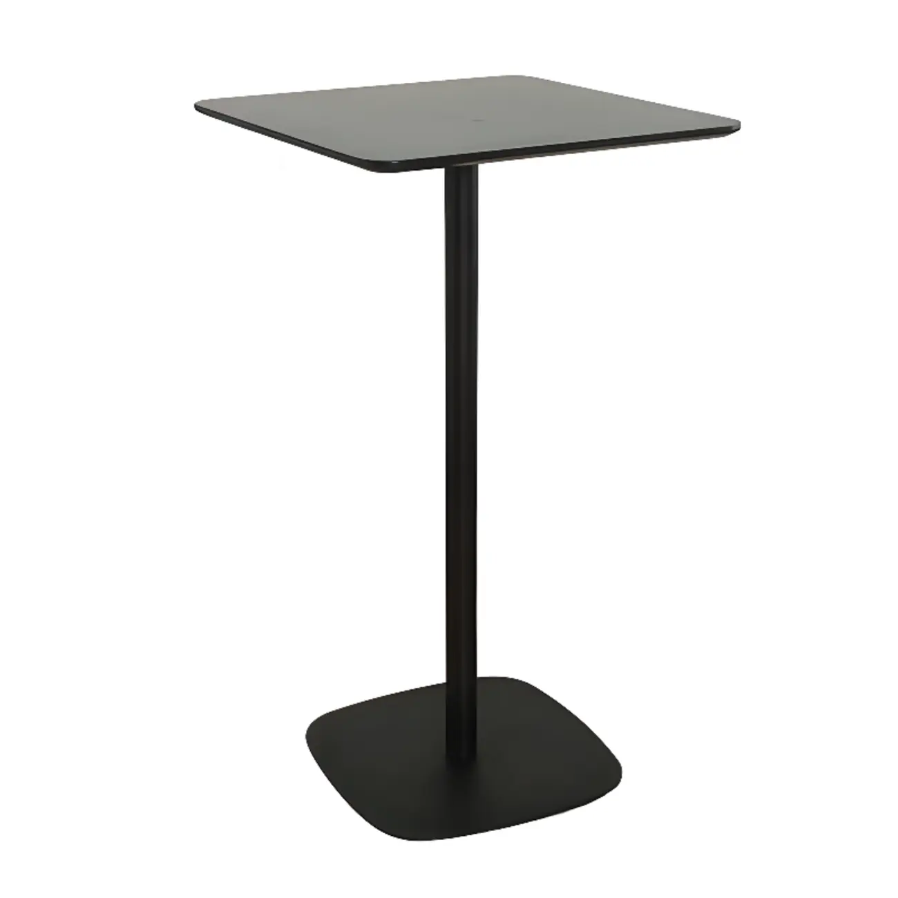 Minimalist Square Black Bar Table Metal Base for 2 Seats Image - 3 | homeyfad