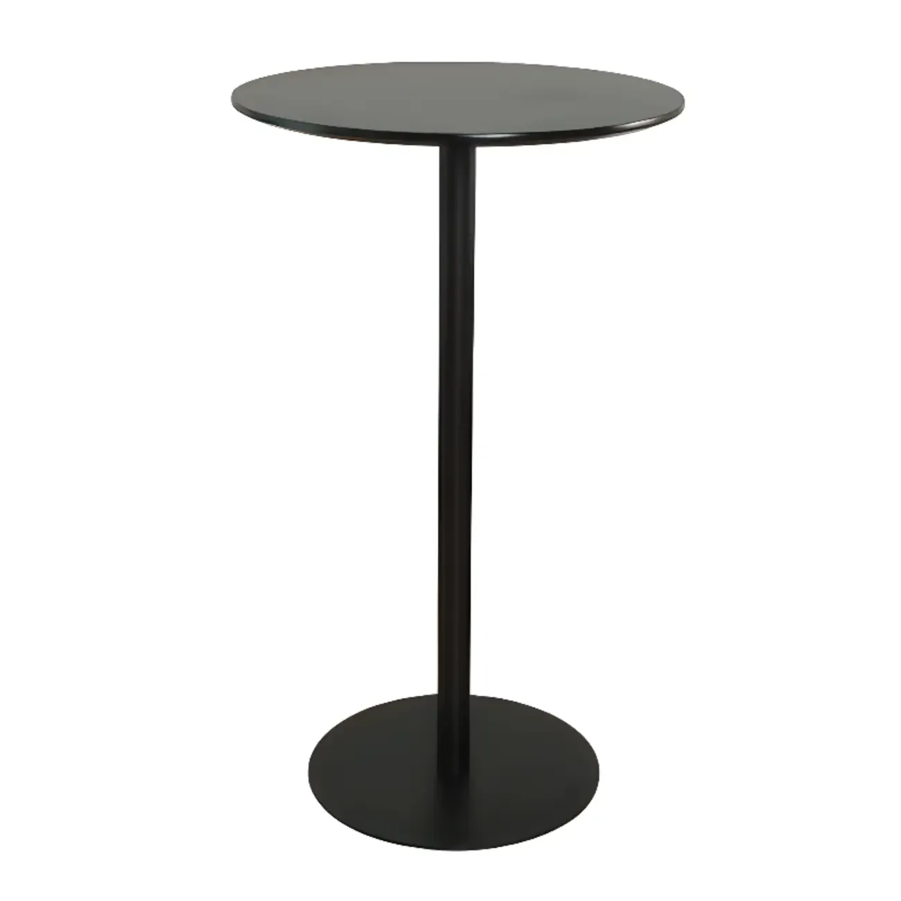 Minimalist Square Black Bar Table Metal Base for 2 Seats Image - 5