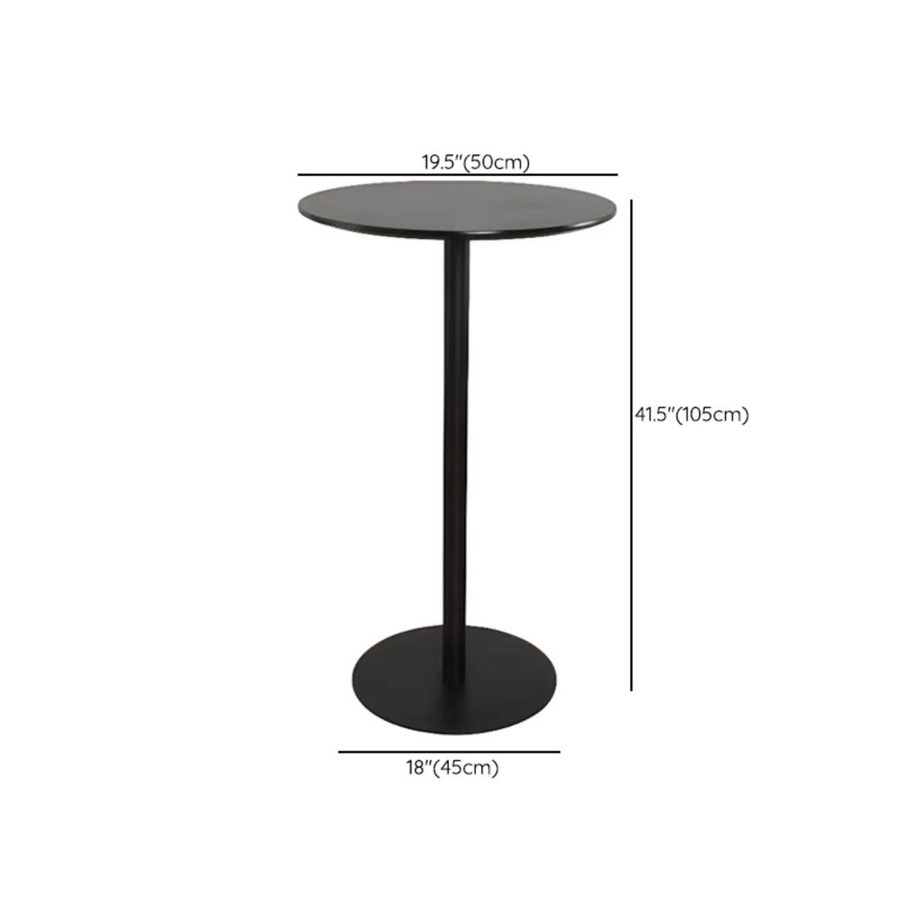 Minimalist Square Black Bar Table Metal Base for 2 Seats Image - 17 | homeyfad
