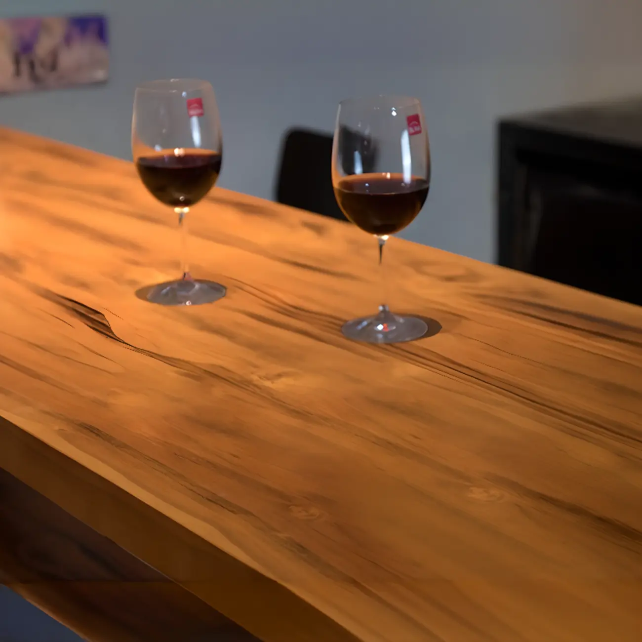 Industrial Brown Wooden Fixed Top Metal Leg Bar Tables Image - 8 | homeyfad