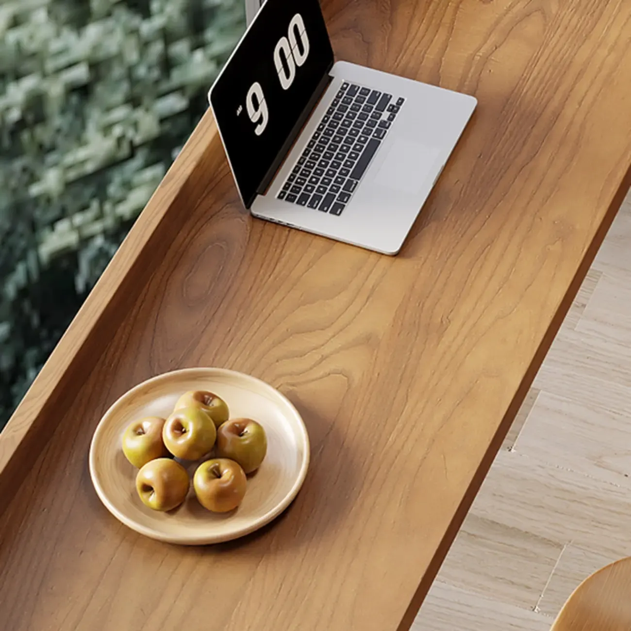Scandinavian Natural Wood Rectangular Sled Bar Tables Image - 6