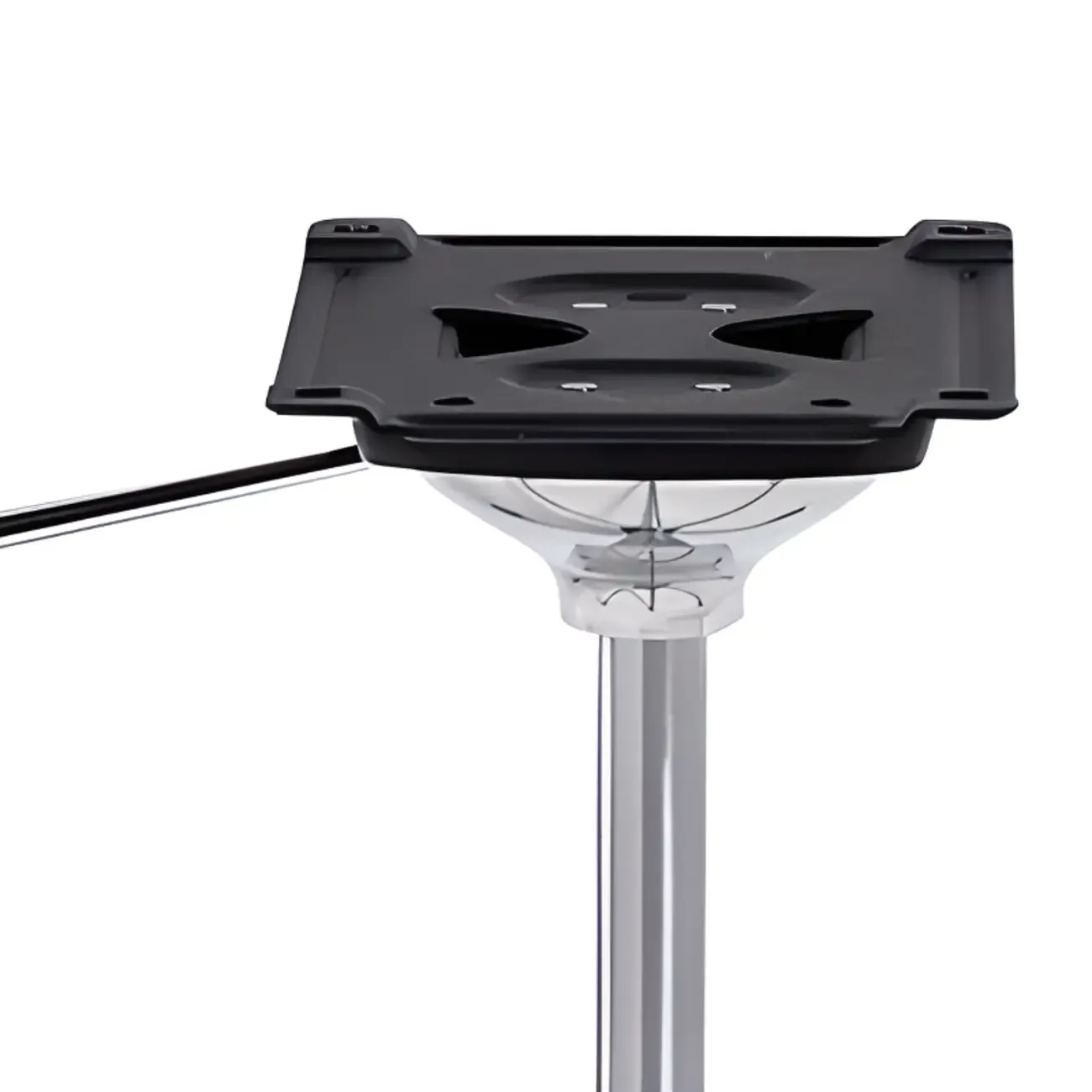 Modern Black Leather Metal Adjustable Swivel Office Chair Image - 9