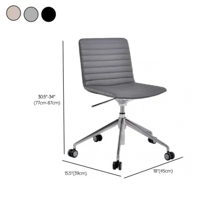 Modern Black Leather Metal Adjustable Swivel Office Chair #size