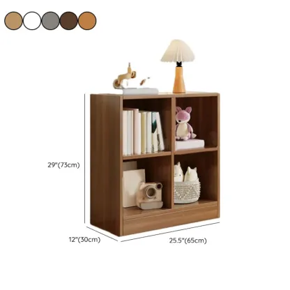 Wide 8-Cube White Wooden Storage Shelf Bookcase #size
