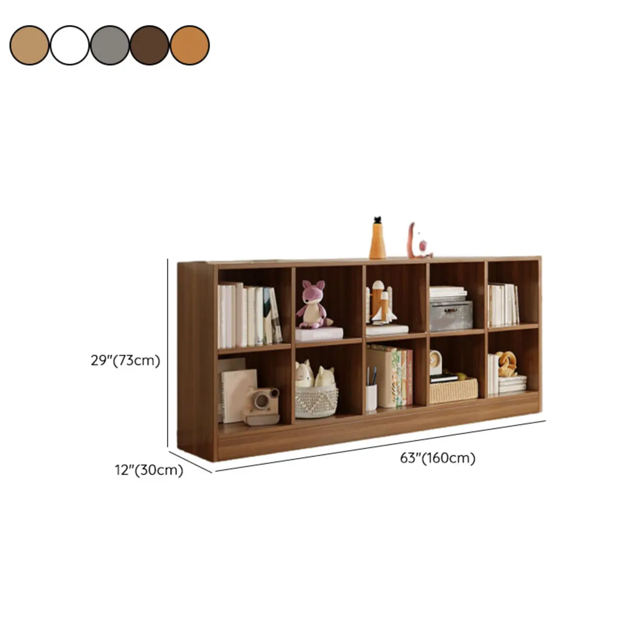 Wide 8-Cube White Wooden Storage Shelf Bookcase Image - 34 | homeyfad