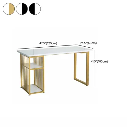 Glam White-Gold Metal Storage Bar Tables #size