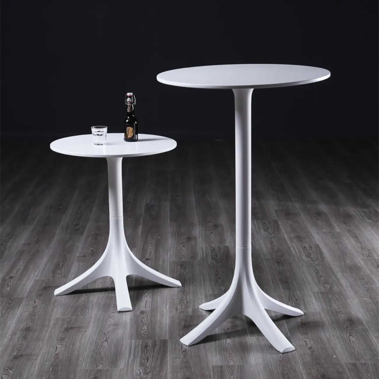 Fashion Synthetic Round White Fixed Top Bar Tables Image - 1 | homeyfad