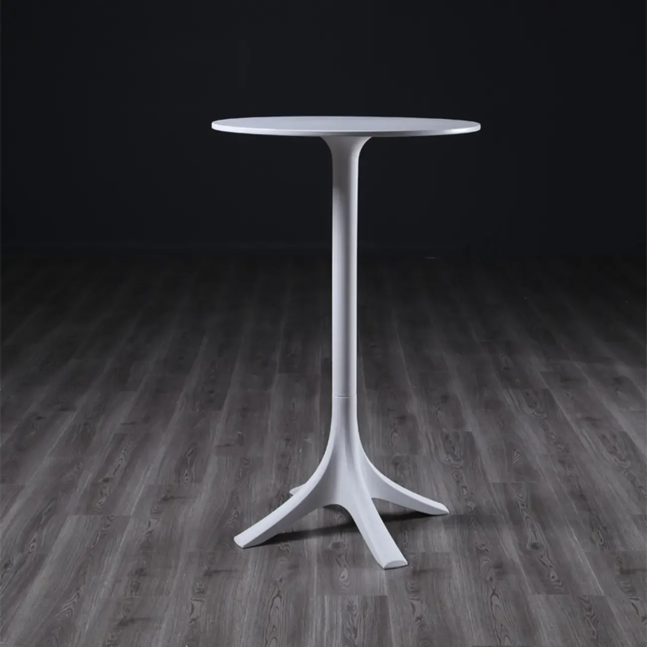 Fashion Synthetic Round White Fixed Top Bar Tables Image - 6