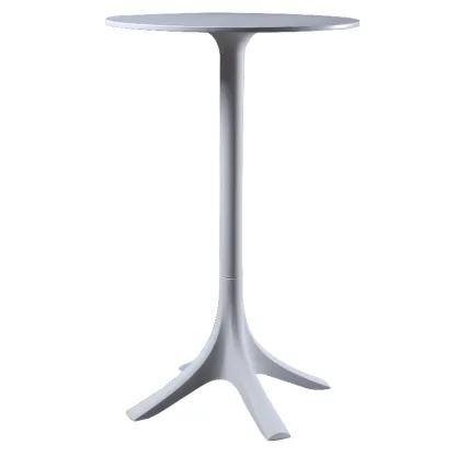 Fashion Synthetic Round White Fixed Top Bar Tables Image - 7