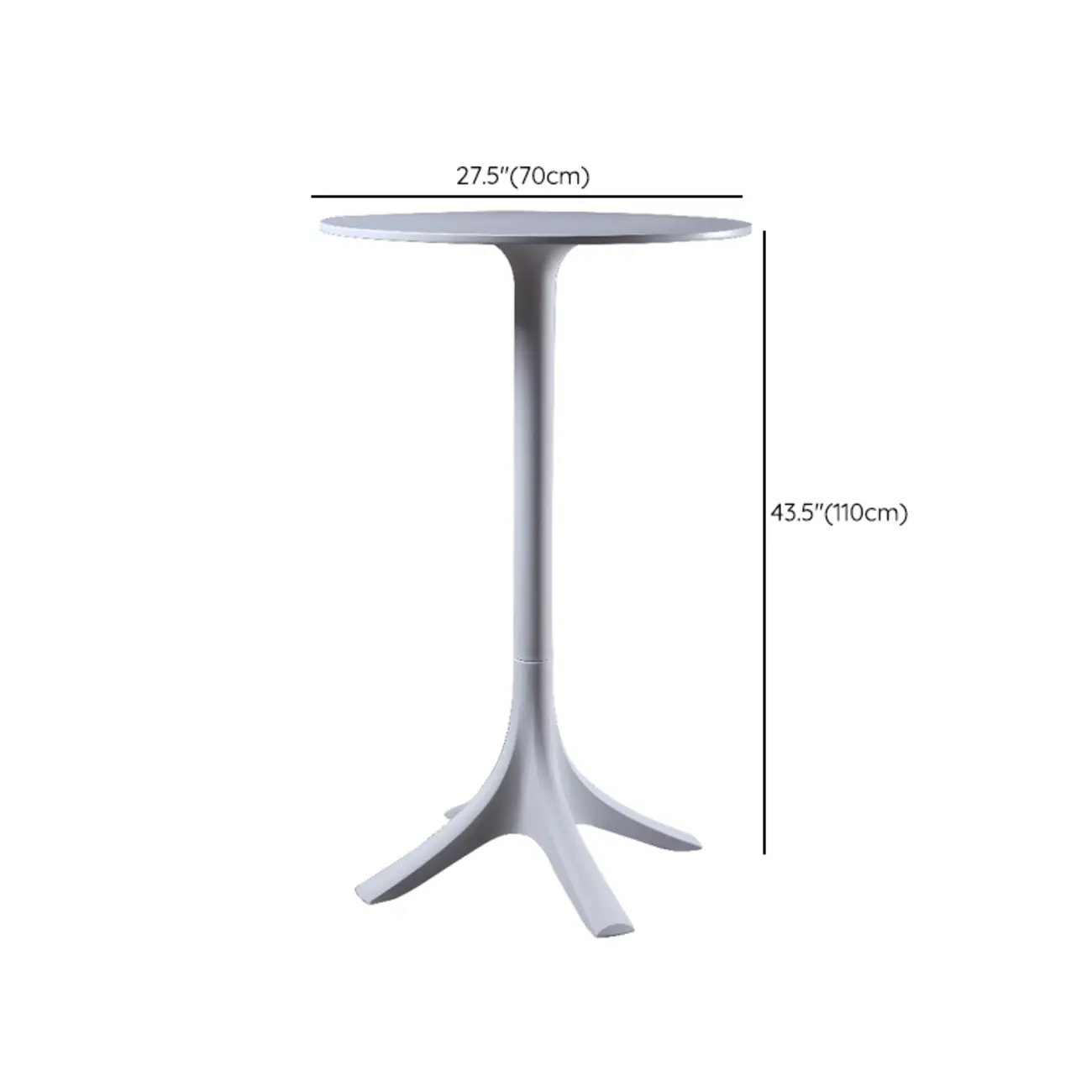 Fashion Synthetic Round White Fixed Top Bar Tables Image - 11 | homeyfad