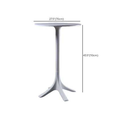 Fashion Synthetic Round White Fixed Top Bar Tables Image - 11