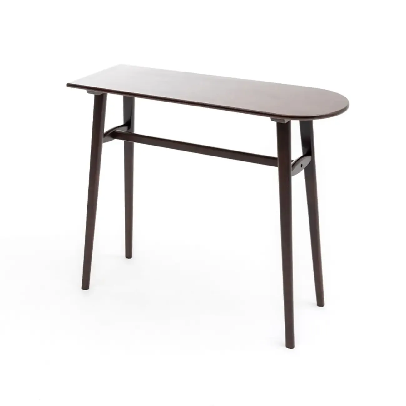 Scandinavian Wooden Freeform Bar Height Table for Dining Room Image - 5