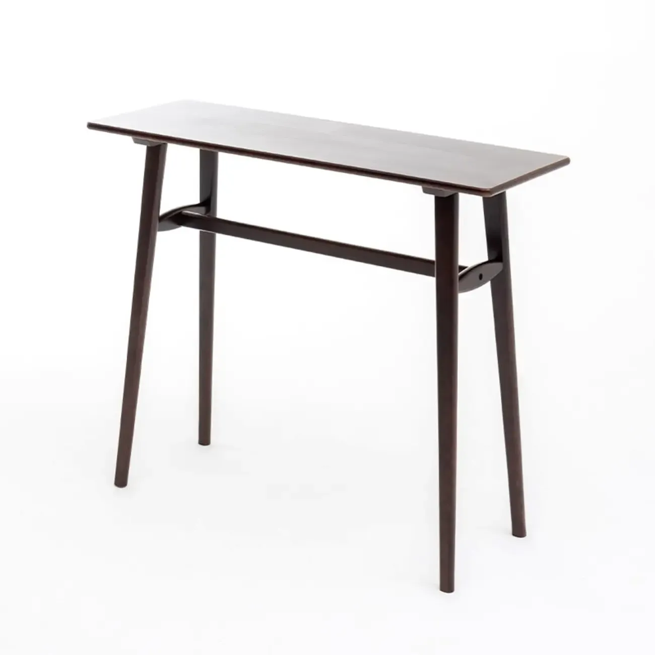 Scandinavian Wooden Freeform Bar Height Table for Dining Room Image - 9