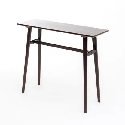 Scandinavian Wooden Freeform Bar Height Table for Dining Room Image - 9