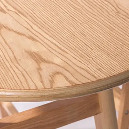 Scandinavian Wooden Freeform Bar Height Table for Dining Room Image - 10