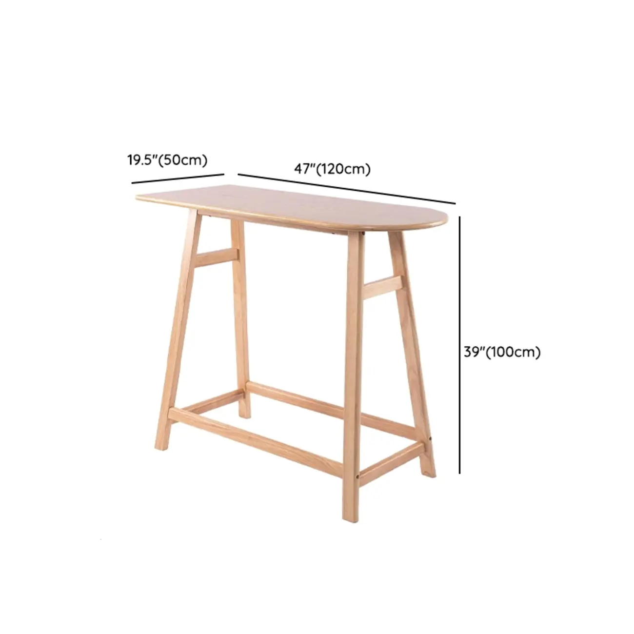 Scandinavian Wooden Freeform Bar Height Table for Dining Room Image - 18 | homeyfad