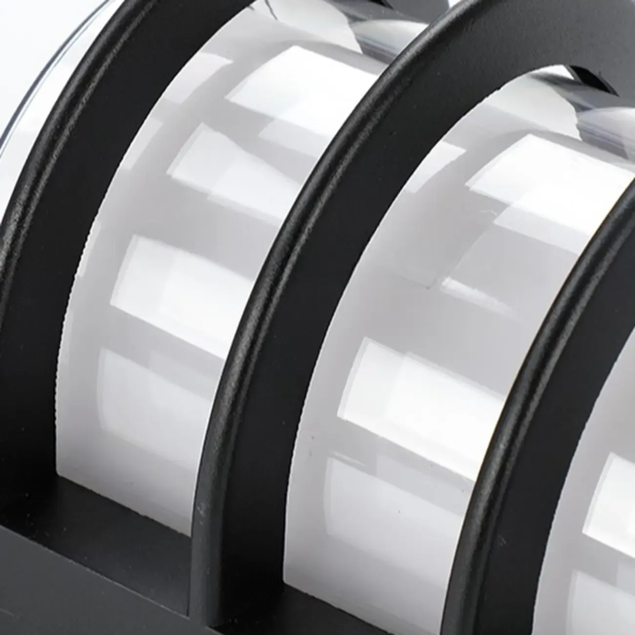 Modern Lucite Outdoor Wall Light with Black Finish Image - 12