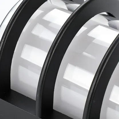 Modern Lucite Outdoor Wall Light with Black Finish Image - 12
