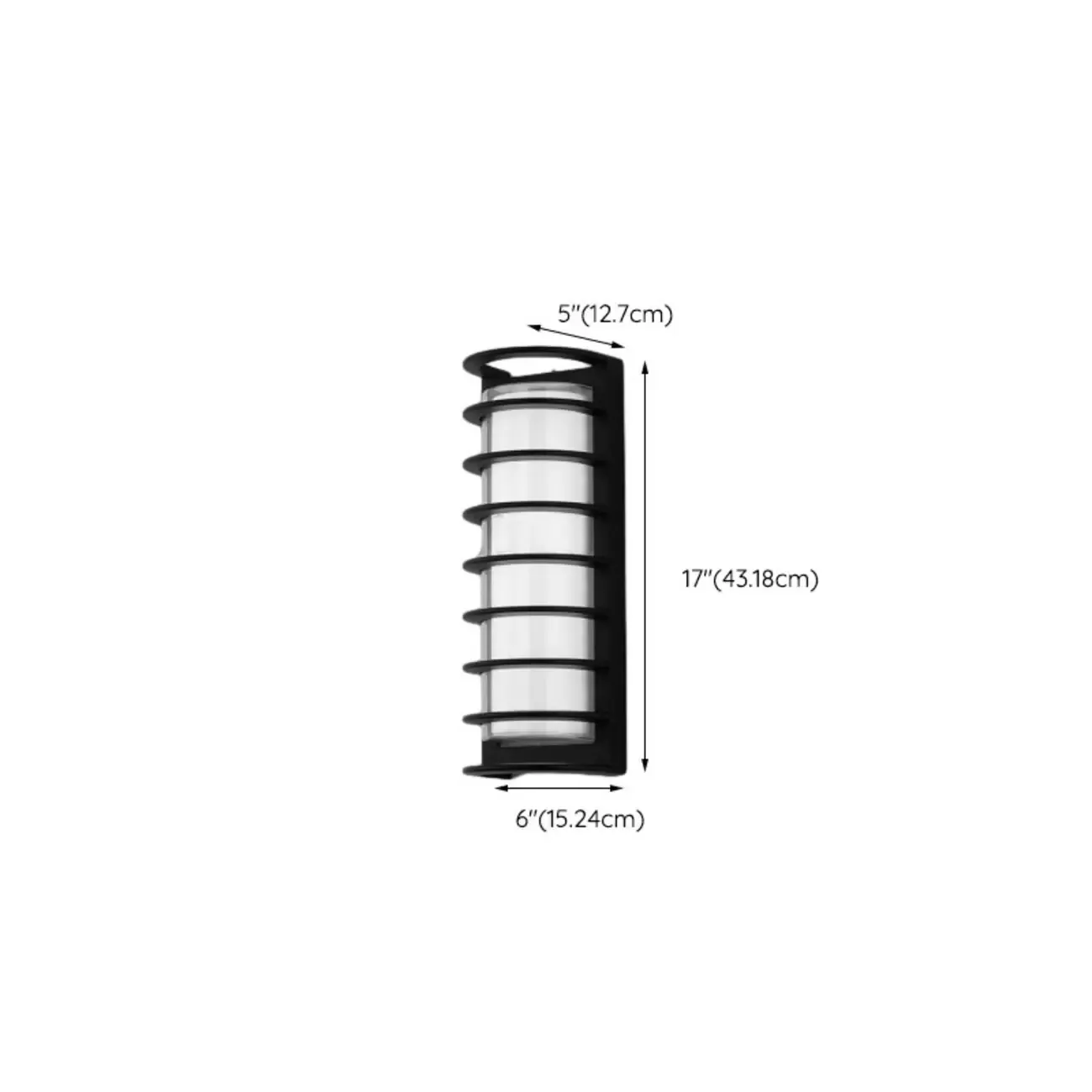 Modern Lucite Outdoor Wall Light with Black Finish Image - 15