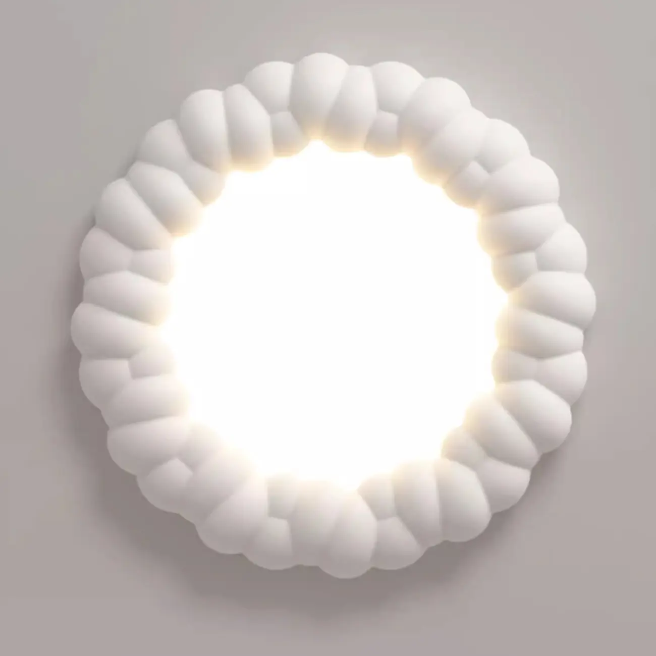 19 Inch Modern Circle Resin Flush Ceiling Light for Bedroom Decor | homeyfad