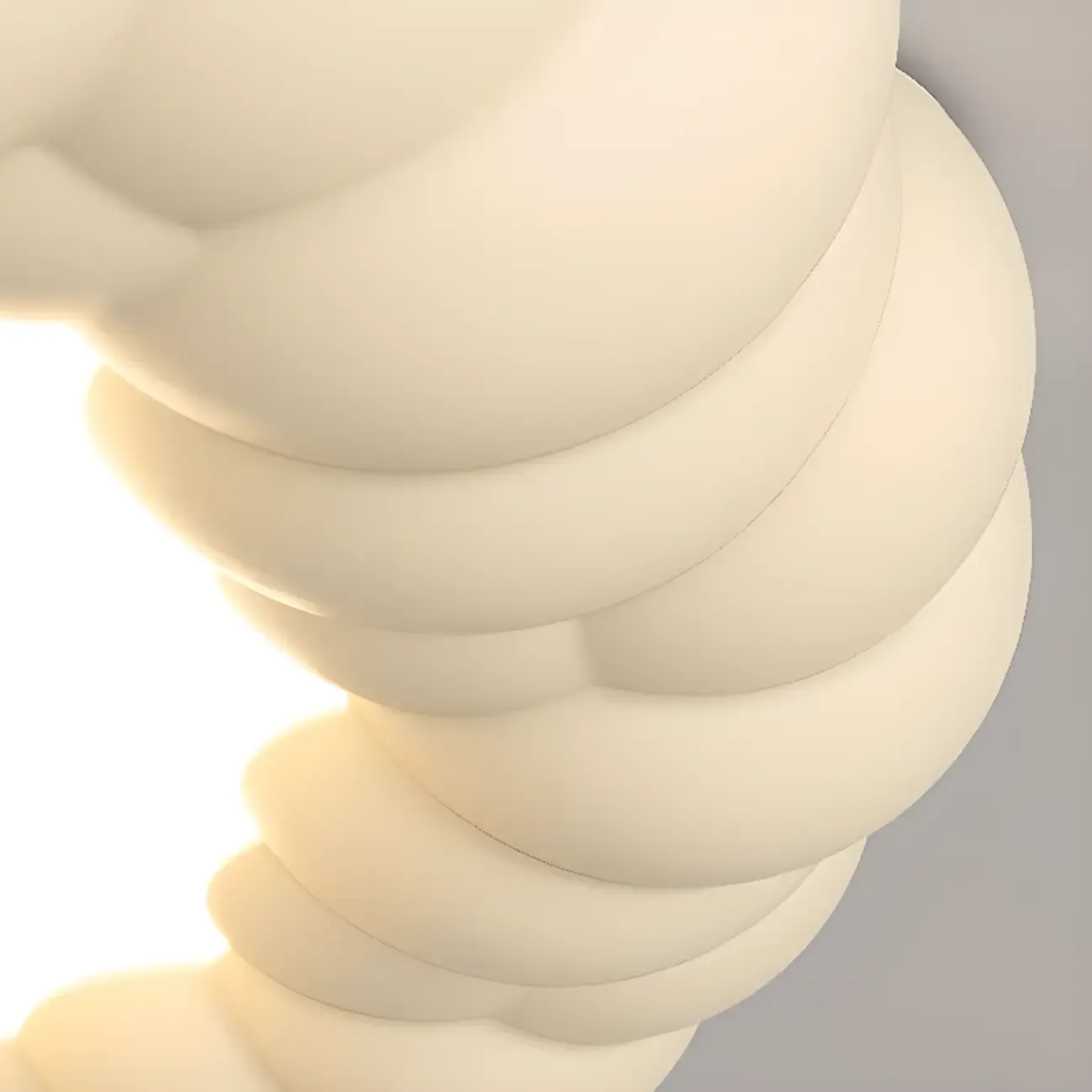 19 Inch Modern Circle Resin Flush Ceiling Light for Bedroom Decor