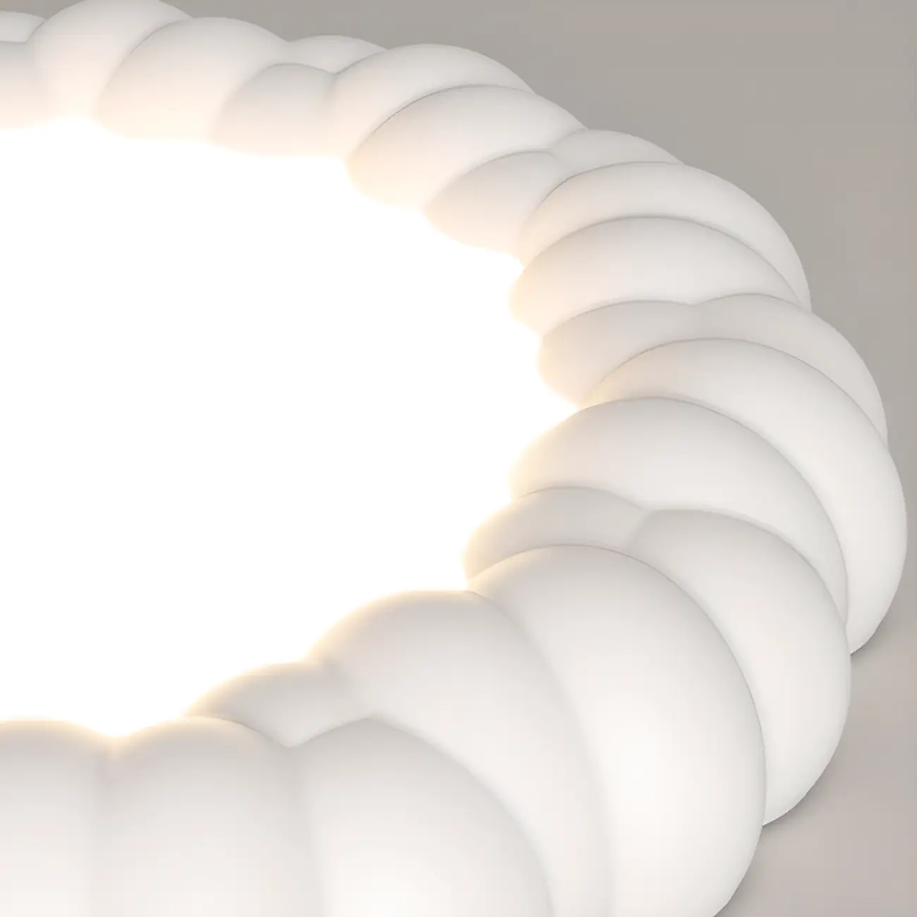 19 Inch Modern Circle Resin Flush Ceiling Light for Bedroom Decor | homeyfad