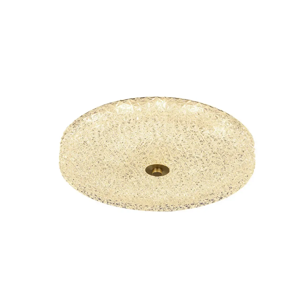Circular Gold LED Flush Ceiling Light for Bedroom Decor Image - 3