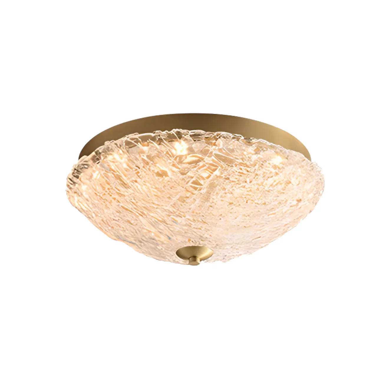 Circular Gold LED Flush Ceiling Light for Bedroom Decor Image - 7 | homeyfad