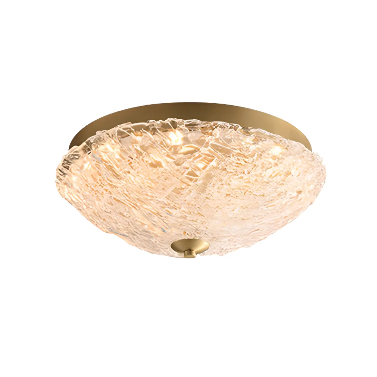 Circular Gold LED Flush Ceiling Light for Bedroom Decor Image - 8 | homeyfad