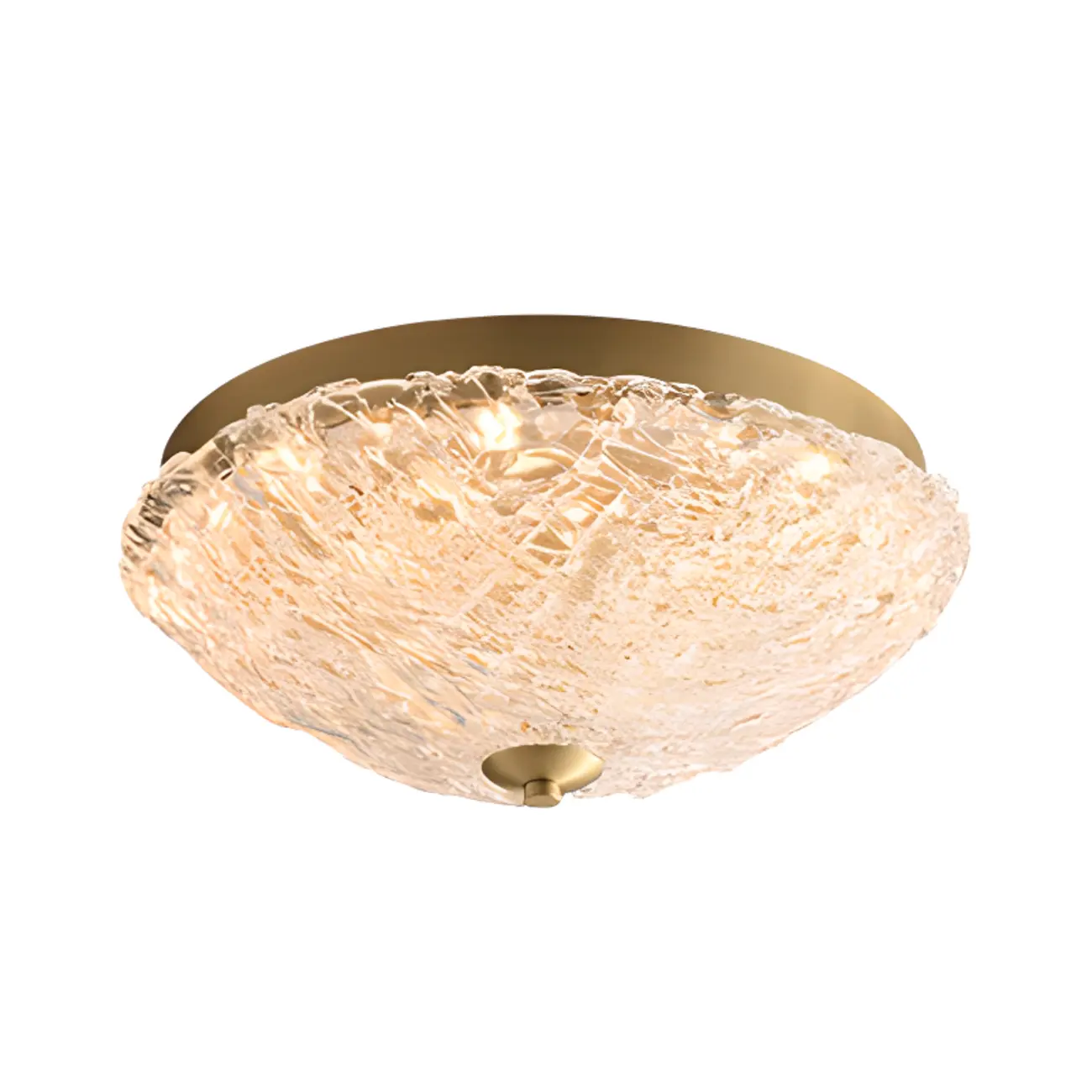 Circular Gold LED Flush Ceiling Light for Bedroom Decor Image - 9 | homeyfad