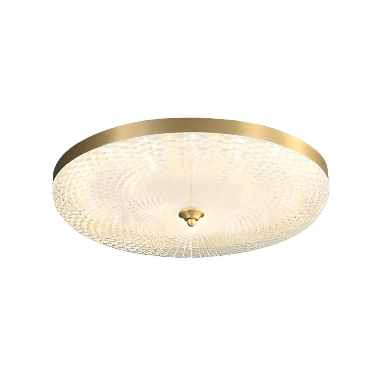 Circular Gold LED Flush Ceiling Light for Bedroom Decor Image - 14