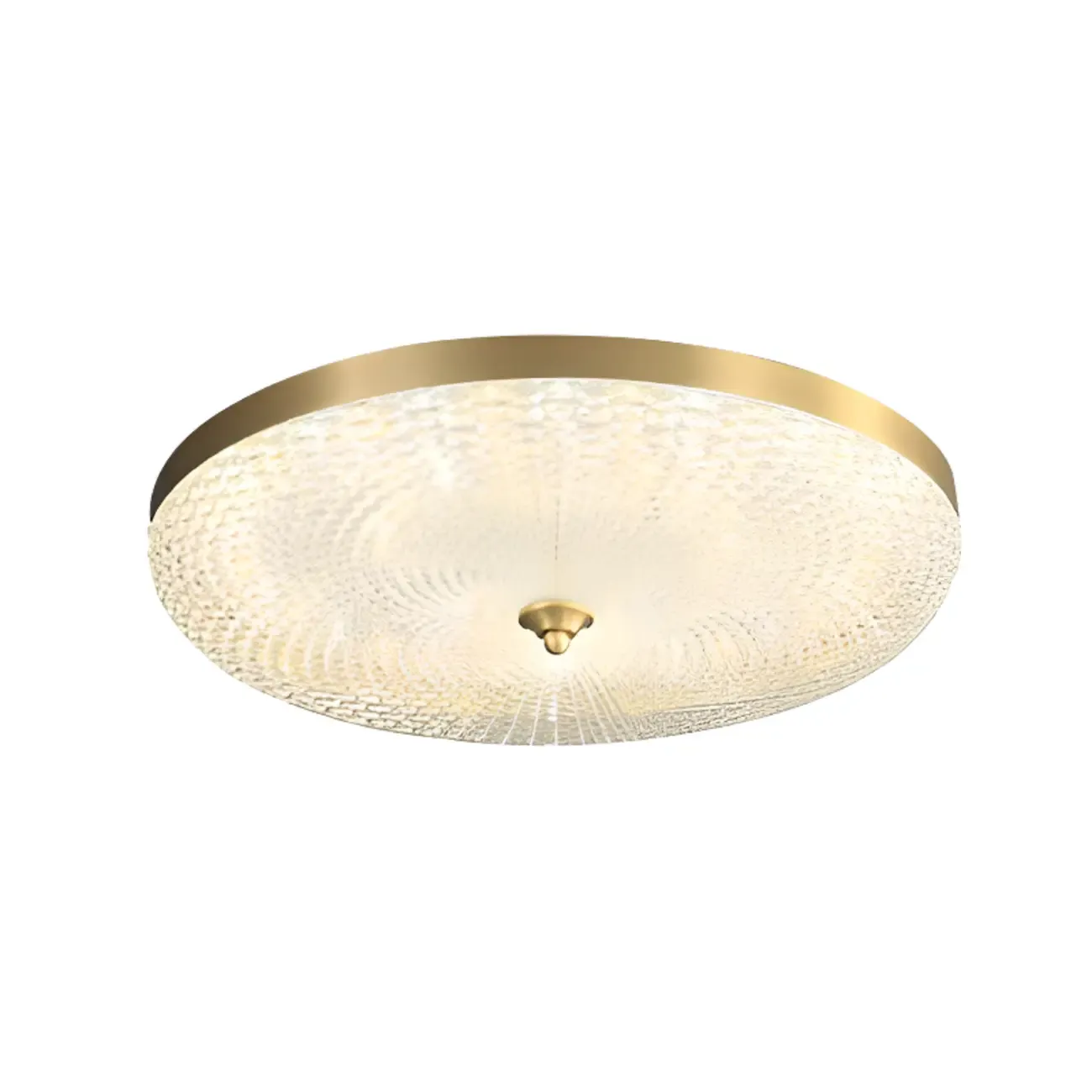 Circular Gold LED Flush Ceiling Light for Bedroom Decor Image - 15