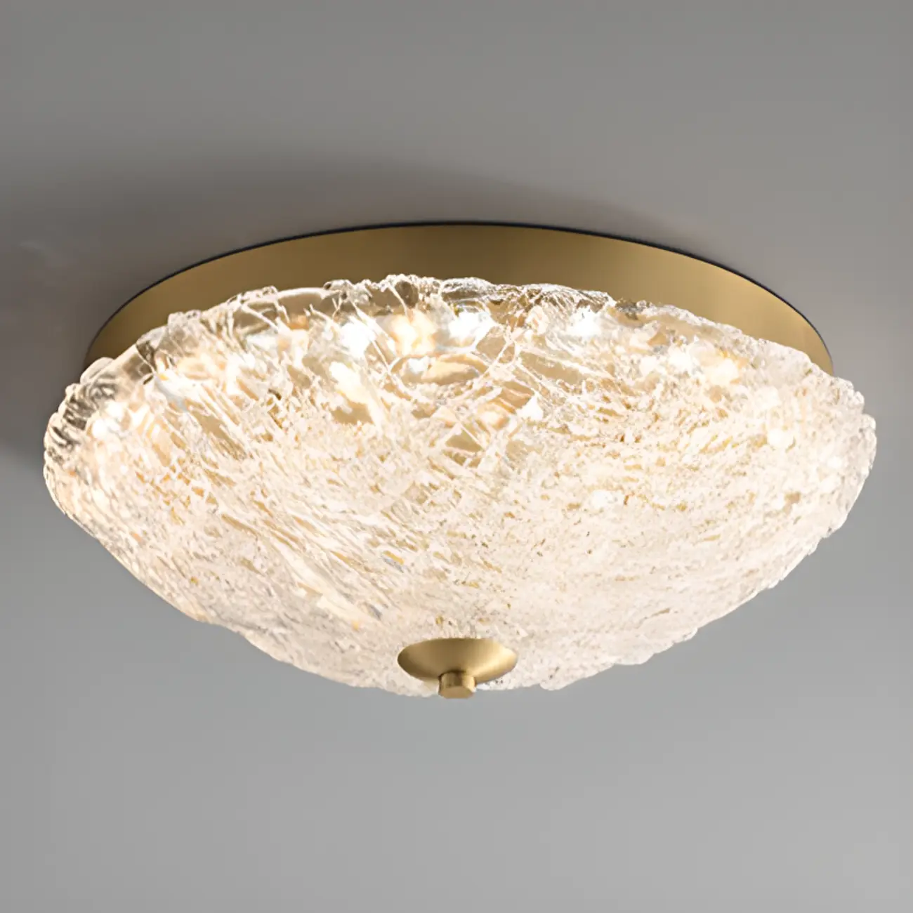 Circular Gold LED Flush Ceiling Light for Bedroom Decor Image - 17 | homeyfad