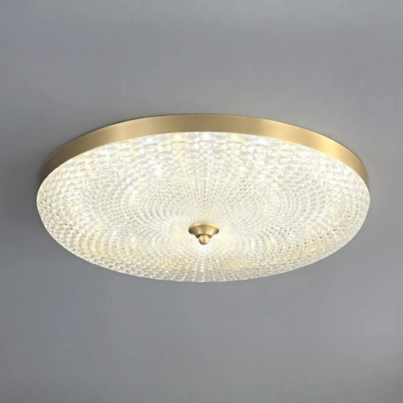 Circular Gold LED Flush Ceiling Light for Bedroom Decor Image - 18 | homeyfad