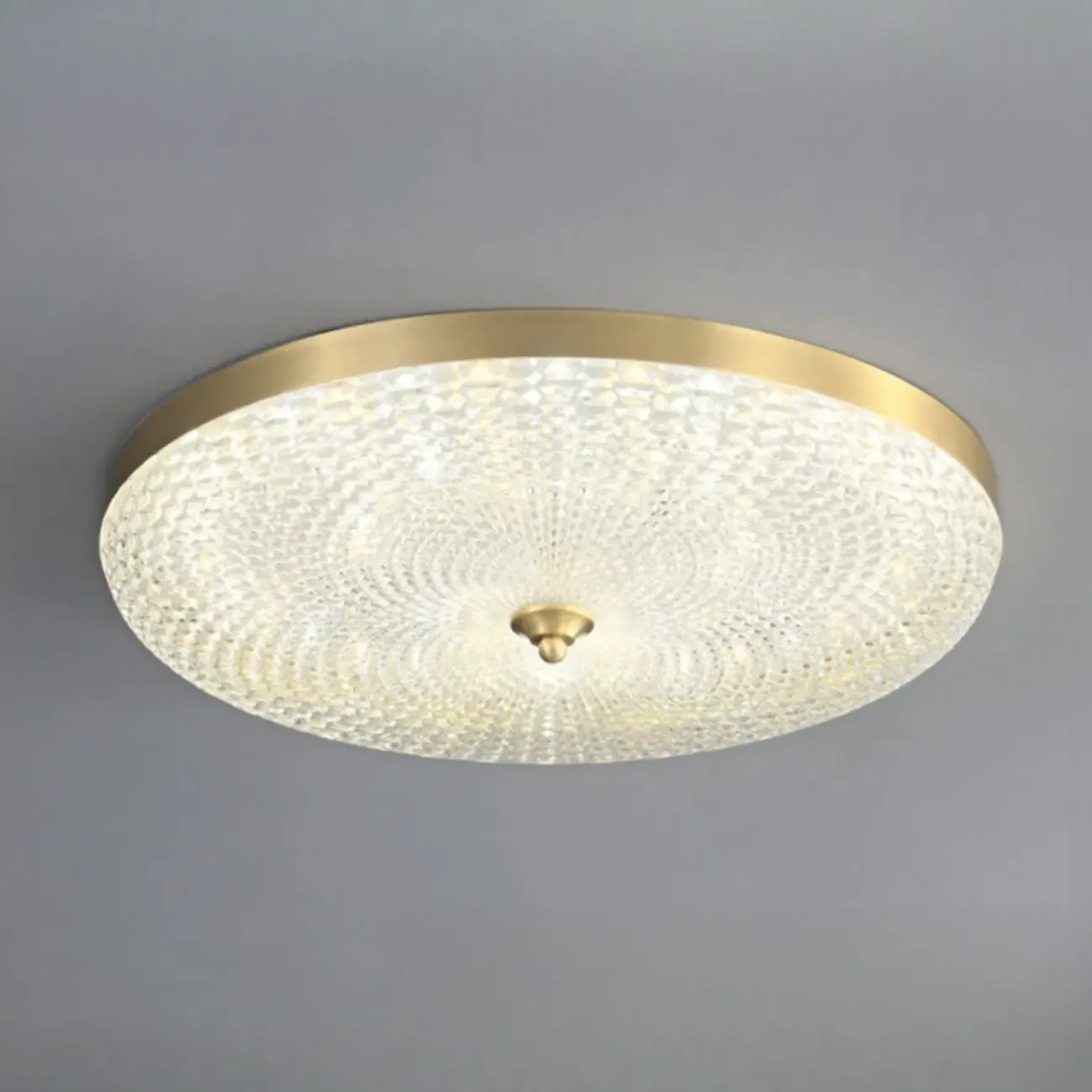 Circular Gold LED Flush Ceiling Light for Bedroom Decor Image - 18