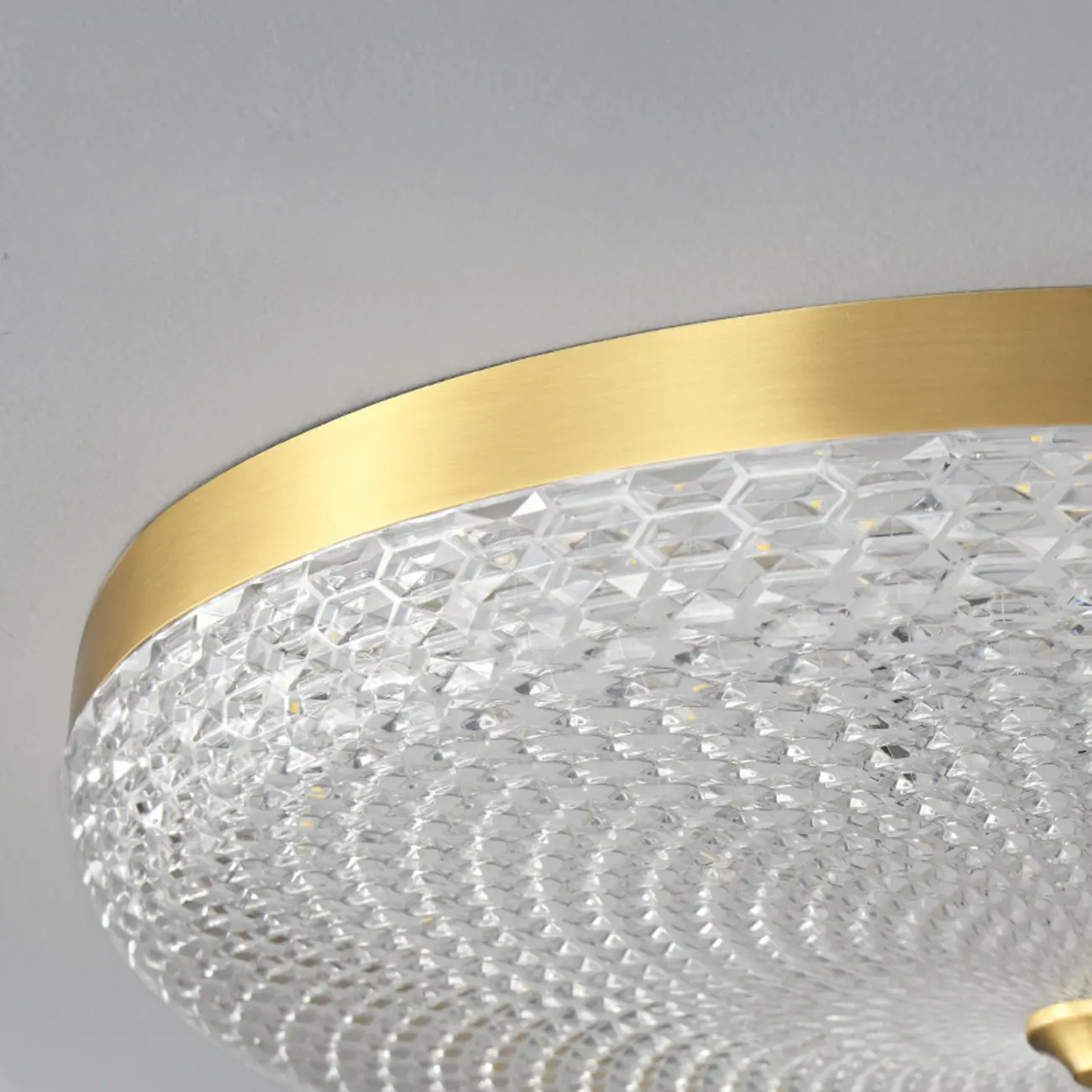 Circular Gold LED Flush Ceiling Light for Bedroom Decor Image - 21 | homeyfad