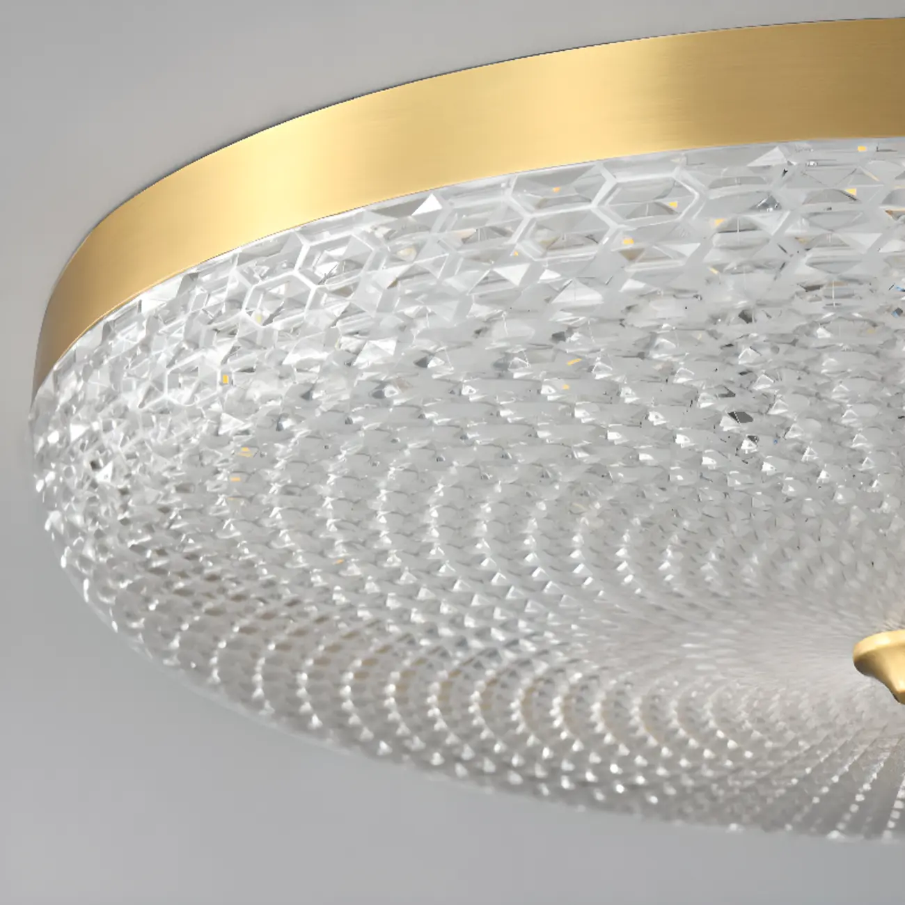 Circular Gold LED Flush Ceiling Light for Bedroom Decor Image - 22 | homeyfad