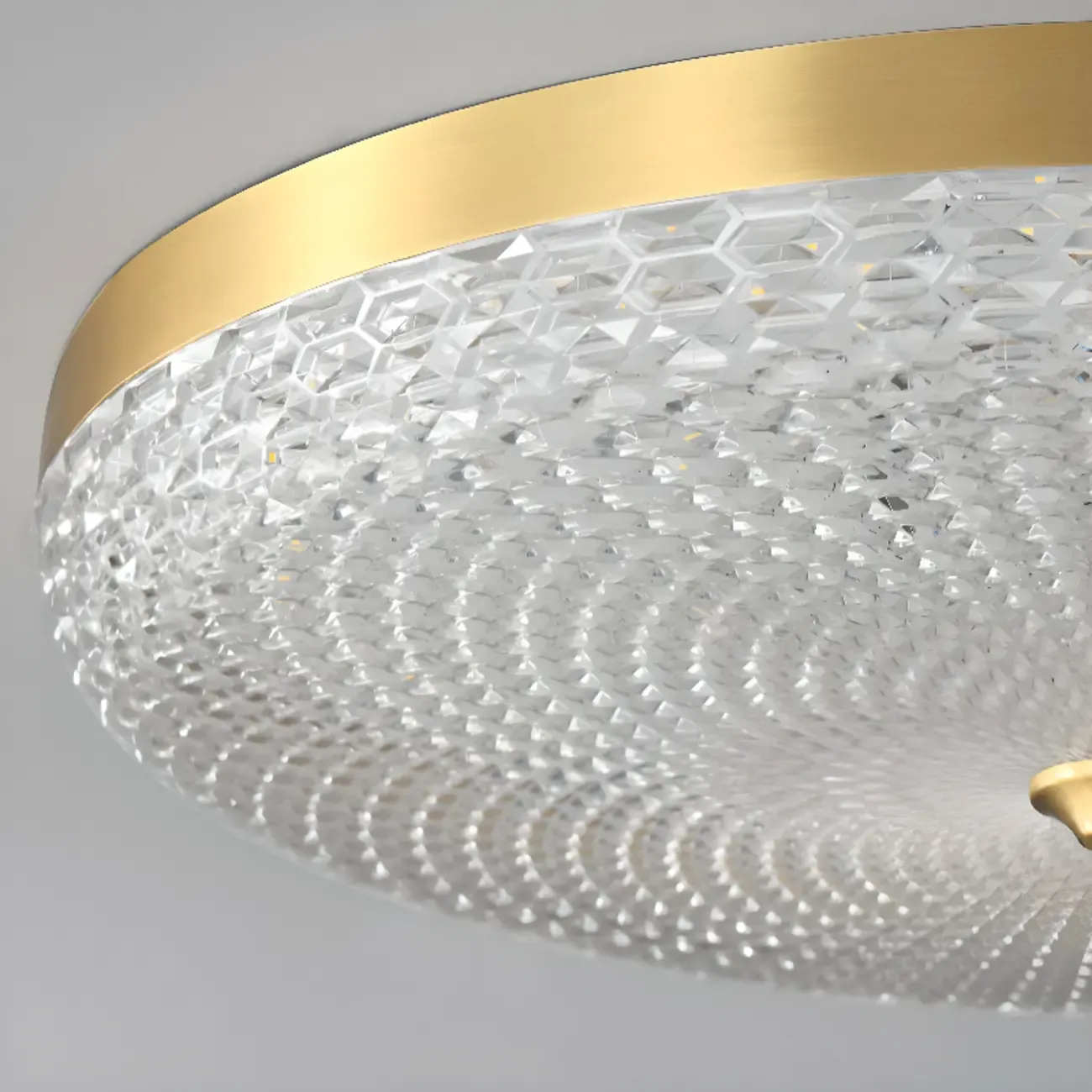 Circular Gold LED Flush Ceiling Light for Bedroom Decor Image - 22