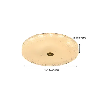Circular Gold LED Flush Ceiling Light for Bedroom Decor Image - 24